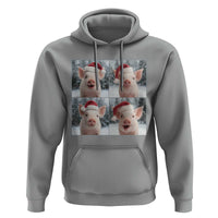 Funny Pig With Santa Hat Photobooth Hoodie Christmas Gift - Wonder Print Shop