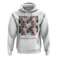Funny Pig With Santa Hat Photobooth Hoodie Christmas Gift - Wonder Print Shop