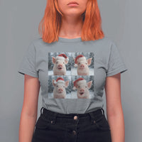 Funny Pig With Santa Hat Photobooth T Shirt For Women Christmas Gift - Wonder Print Shop