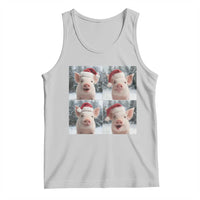 Funny Pig With Santa Hat Photobooth Tank Top Christmas Gift - Wonder Print Shop