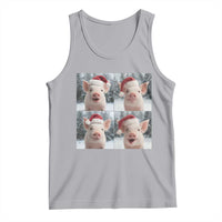 Funny Pig With Santa Hat Photobooth Tank Top Christmas Gift - Wonder Print Shop