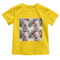 Funny Pig With Santa Hat Photobooth Toddler T Shirt Christmas Gift - Wonder Print Shop