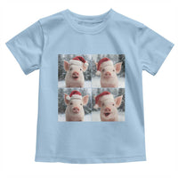 Funny Pig With Santa Hat Photobooth Toddler T Shirt Christmas Gift - Wonder Print Shop