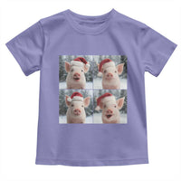 Funny Pig With Santa Hat Photobooth Toddler T Shirt Christmas Gift - Wonder Print Shop