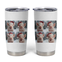 Funny Pig With Santa Hat Photobooth Tumbler Cup Christmas Gift - Wonder Print Shop