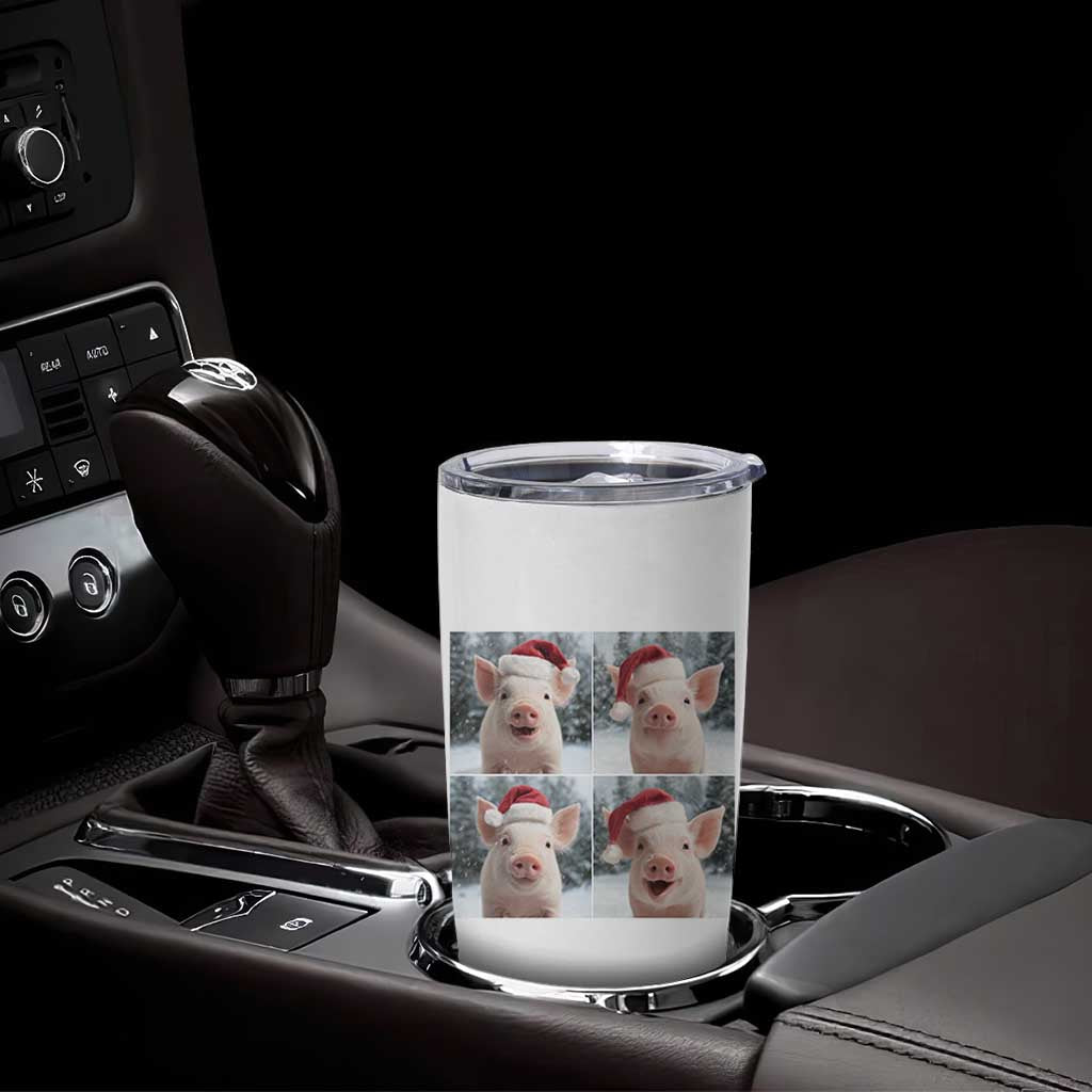 Funny Pig With Santa Hat Photobooth Tumbler Cup Christmas Gift - Wonder Print Shop