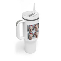 Funny Pig With Santa Hat Photobooth Tumbler With Handle Christmas Gift - Wonder Print Shop