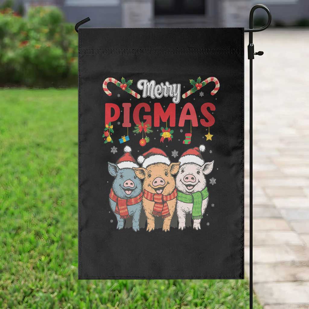 Funny Merry Pigmas Garden Flag Christmas Pigs Farm Gift - Wonder Print Shop