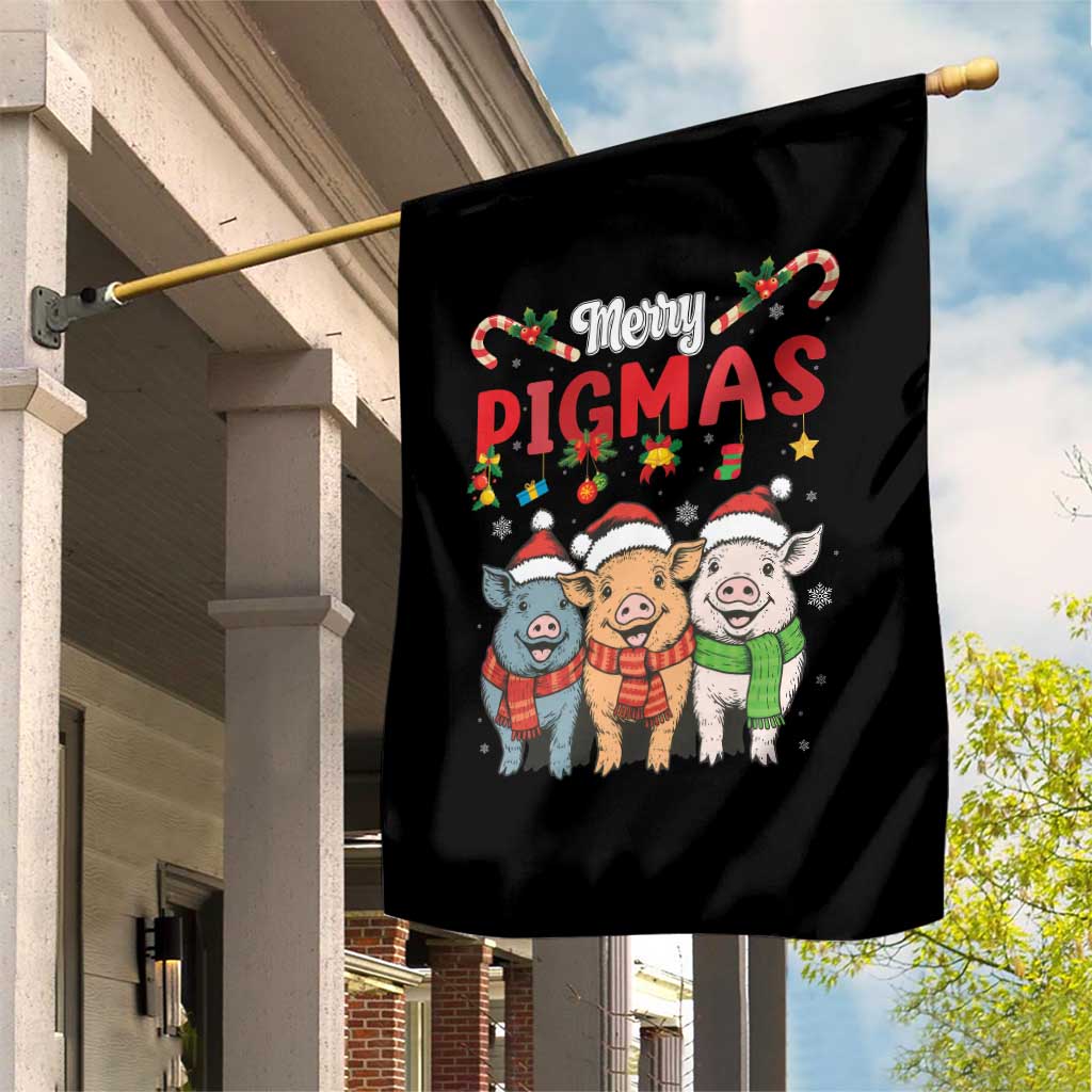 Funny Merry Pigmas Garden Flag Christmas Pigs Farm Gift - Wonder Print Shop