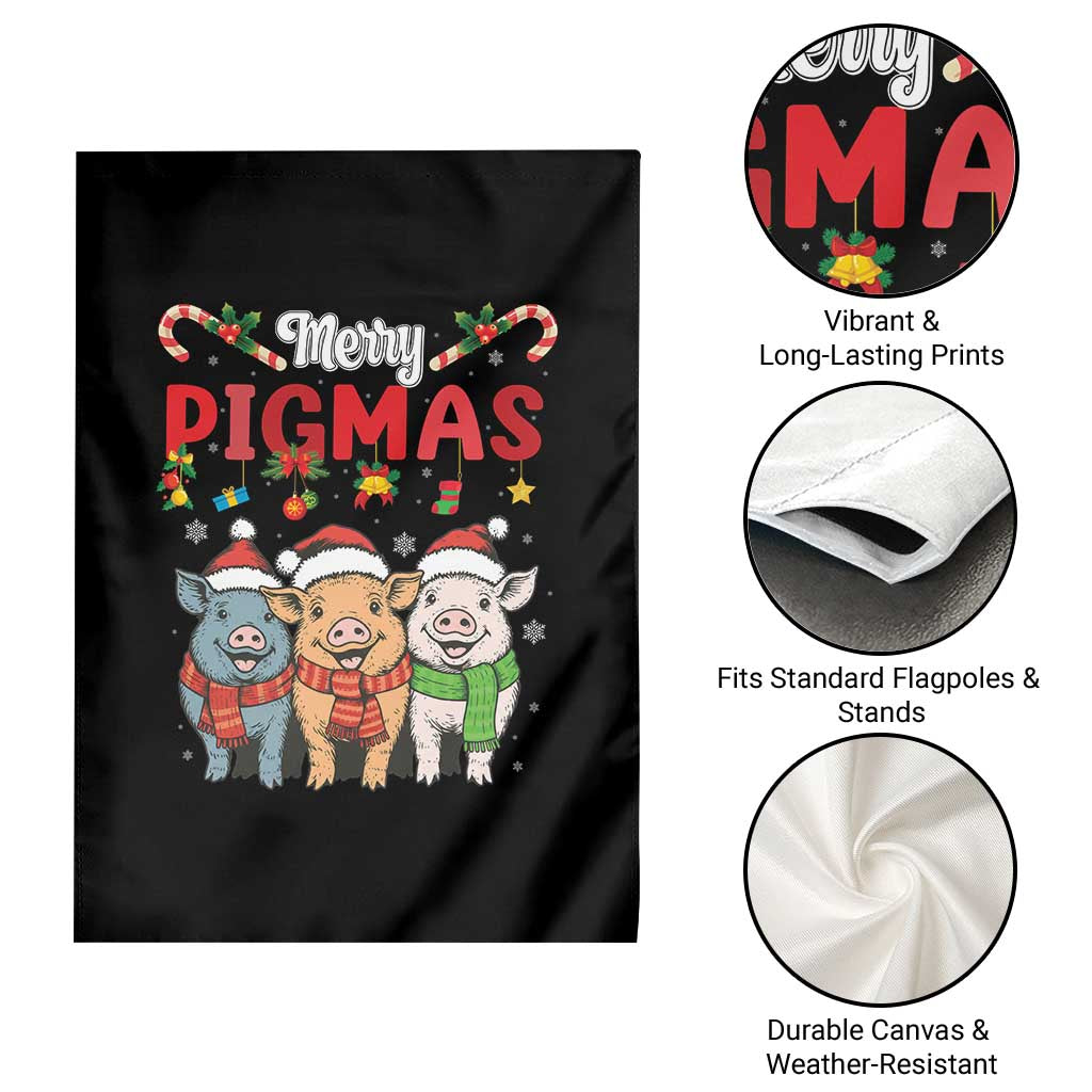 Funny Merry Pigmas Garden Flag Christmas Pigs Farm Gift - Wonder Print Shop