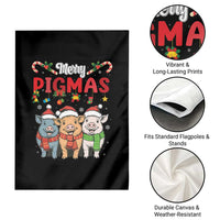 Funny Merry Pigmas Garden Flag Christmas Pigs Farm Gift - Wonder Print Shop