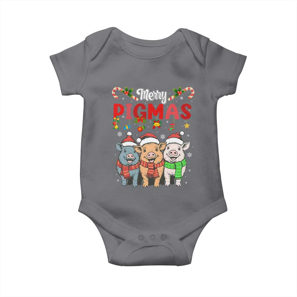 Funny Merry Pigmas Baby Onesie Christmas Pigs Farm Gift - Wonder Print Shop