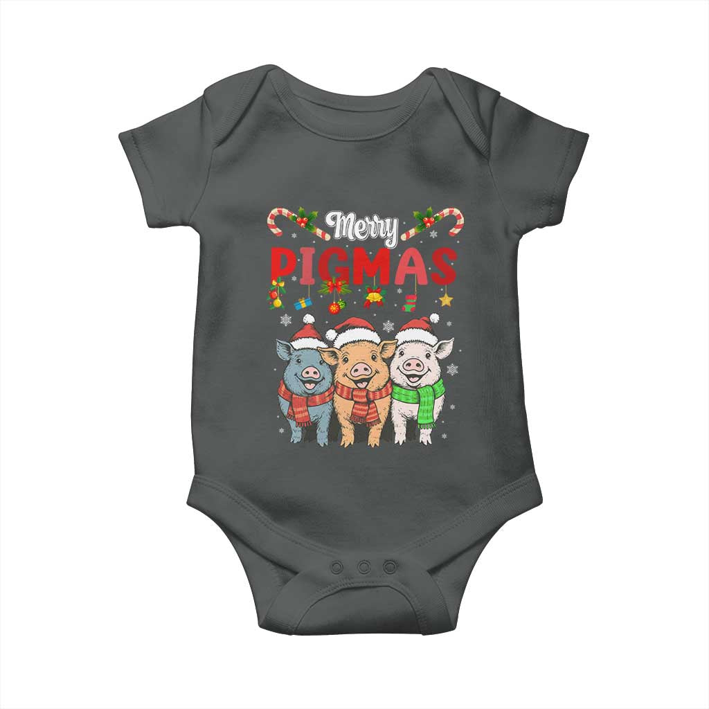 Funny Merry Pigmas Baby Onesie Christmas Pigs Farm Gift - Wonder Print Shop