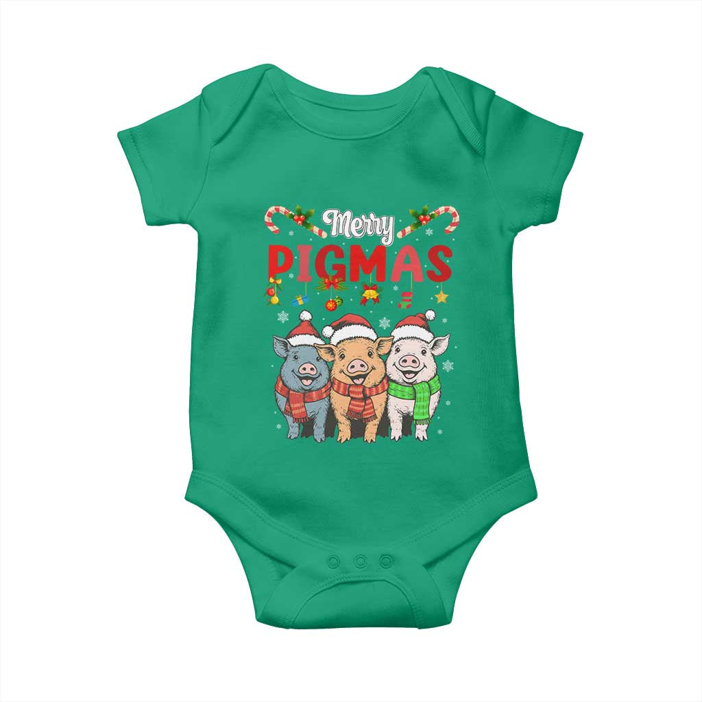 Funny Merry Pigmas Baby Onesie Christmas Pigs Farm Gift - Wonder Print Shop