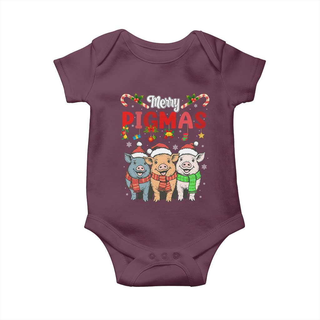 Funny Merry Pigmas Baby Onesie Christmas Pigs Farm Gift - Wonder Print Shop