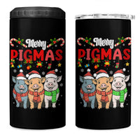 Funny Merry Pigmas 4 in 1 Can Cooler Tumbler Christmas Pigs Farm Gift - Wonder Print Shop