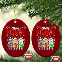 Funny Merry Pigmas Ceramic Ornament Christmas Pigs Farm Gift - Wonder Print Shop