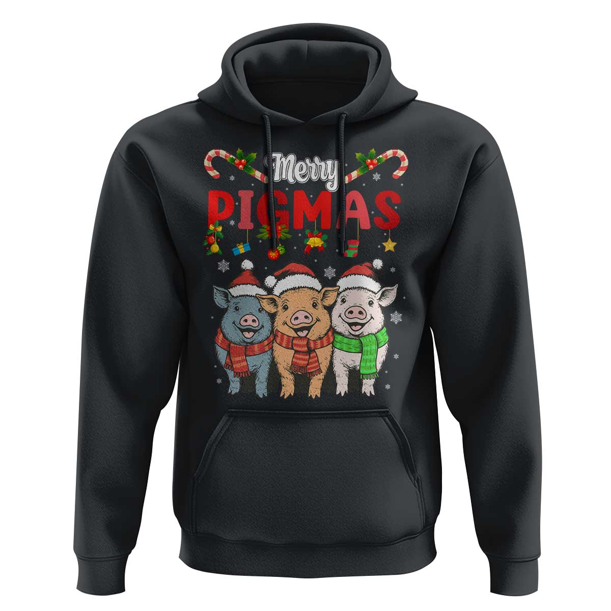 Funny Merry Pigmas Hoodie Christmas Pigs Farm Gift - Wonder Print Shop