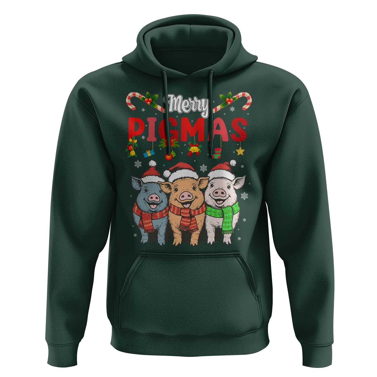 Funny Merry Pigmas Hoodie Christmas Pigs Farm Gift - Wonder Print Shop