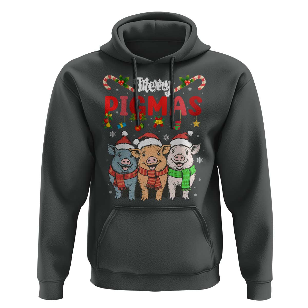 Funny Merry Pigmas Hoodie Christmas Pigs Farm Gift - Wonder Print Shop