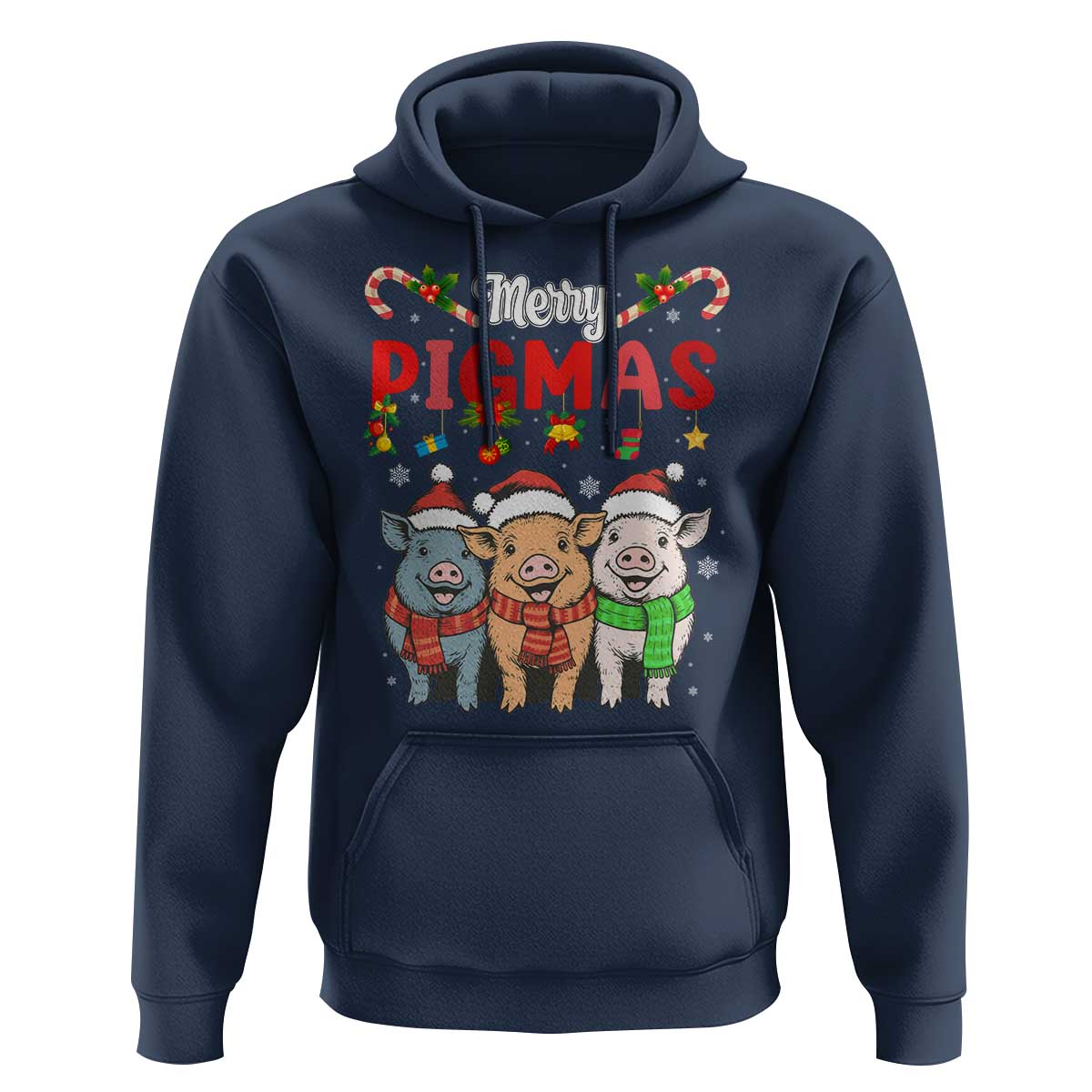 Funny Merry Pigmas Hoodie Christmas Pigs Farm Gift - Wonder Print Shop