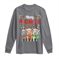 Funny Merry Pigmas Long Sleeve Shirt Christmas Pigs Farm Gift - Wonder Print Shop