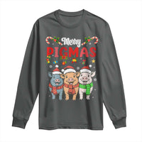 Funny Merry Pigmas Long Sleeve Shirt Christmas Pigs Farm Gift - Wonder Print Shop