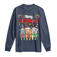 Funny Merry Pigmas Long Sleeve Shirt Christmas Pigs Farm Gift - Wonder Print Shop