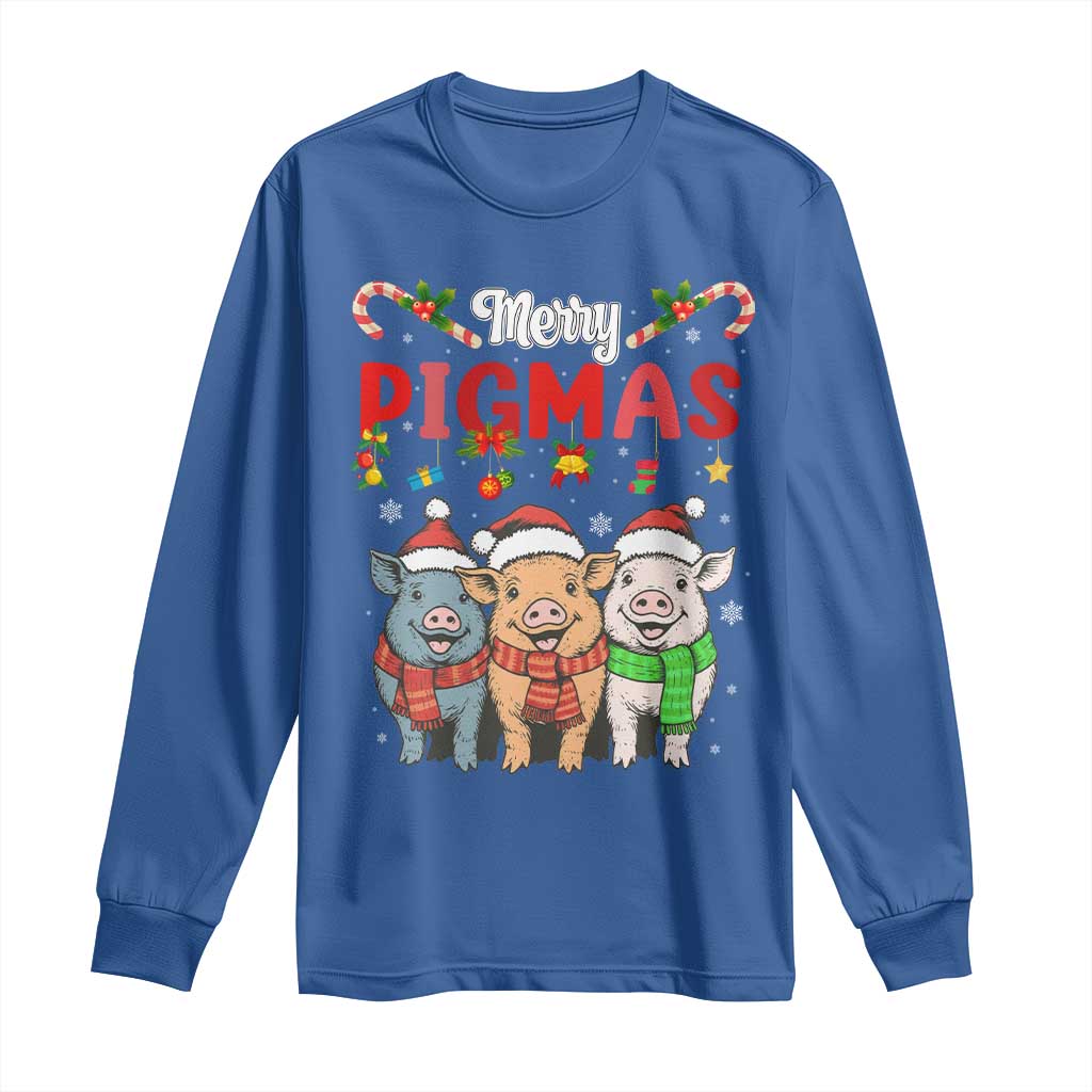 Funny Merry Pigmas Long Sleeve Shirt Christmas Pigs Farm Gift - Wonder Print Shop