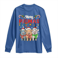 Funny Merry Pigmas Long Sleeve Shirt Christmas Pigs Farm Gift - Wonder Print Shop