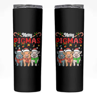 Funny Merry Pigmas Skinny Tumbler Christmas Pigs Farm Gift - Wonder Print Shop