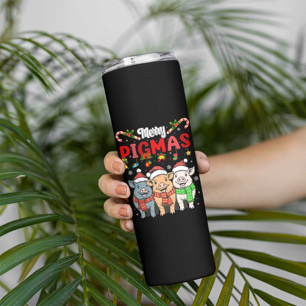 Funny Merry Pigmas Skinny Tumbler Christmas Pigs Farm Gift - Wonder Print Shop