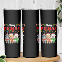 Funny Merry Pigmas Skinny Tumbler Christmas Pigs Farm Gift - Wonder Print Shop