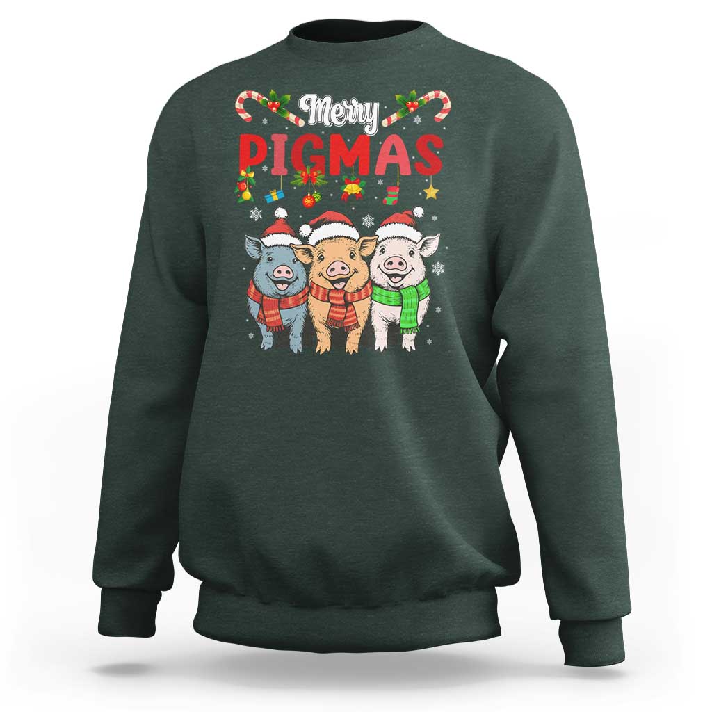 Funny Merry Pigmas Sweatshirt Christmas Pigs Farm Gift - Wonder Print Shop
