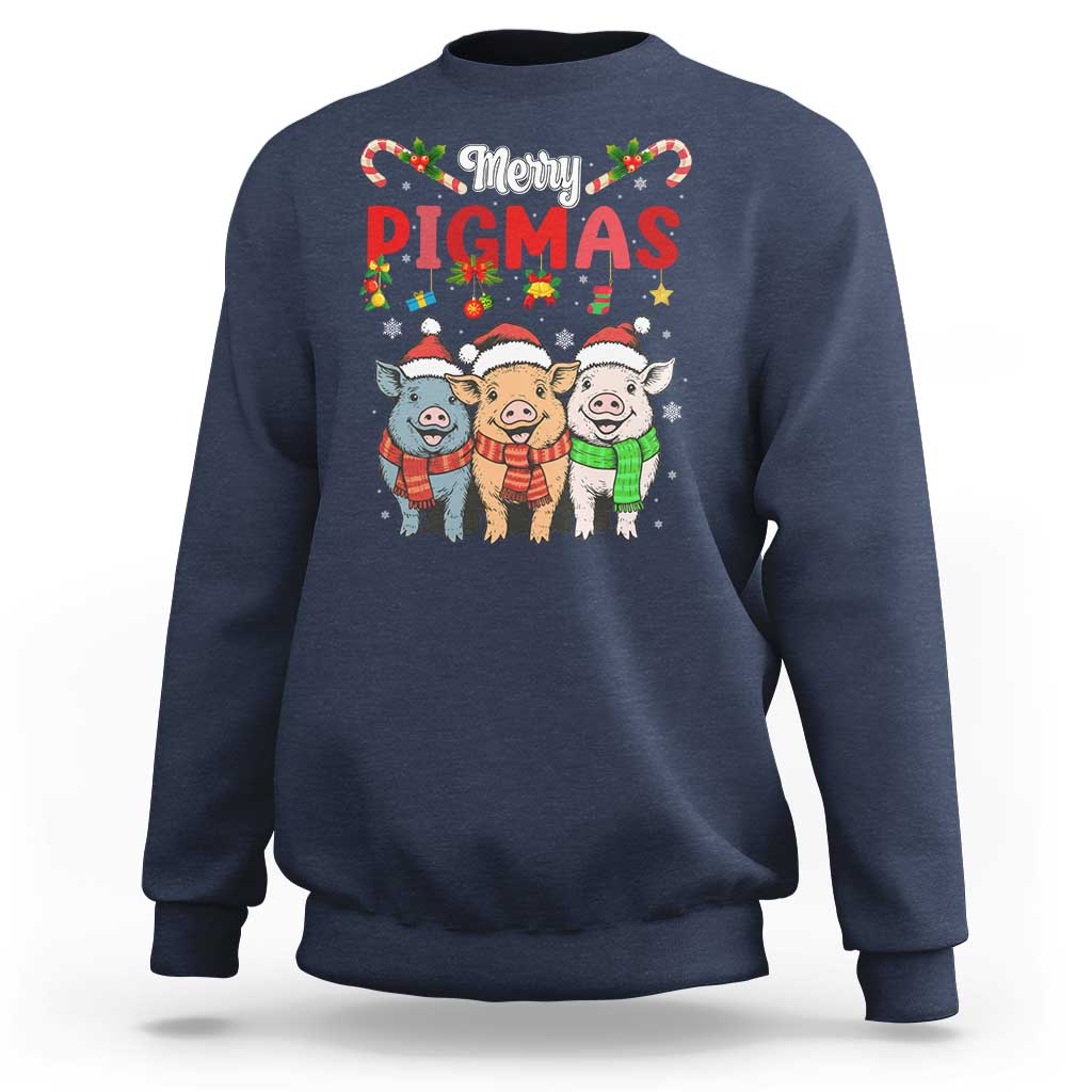Funny Merry Pigmas Sweatshirt Christmas Pigs Farm Gift - Wonder Print Shop