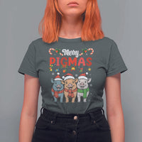 Funny Merry Pigmas T Shirt For Women Christmas Pigs Farm Gift - Wonder Print Shop