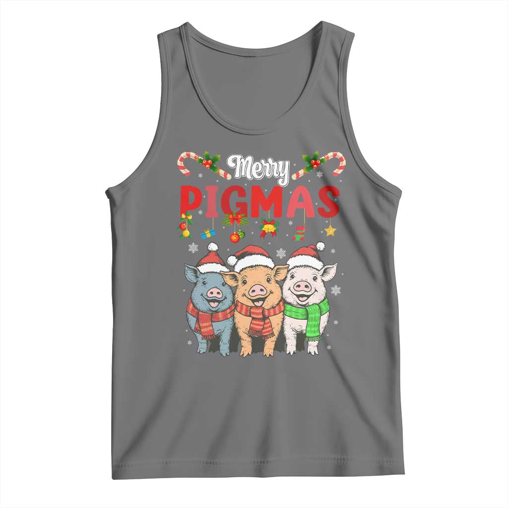 Funny Merry Pigmas Tank Top Christmas Pigs Farm Gift - Wonder Print Shop