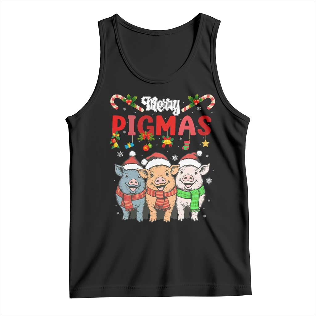 Funny Merry Pigmas Tank Top Christmas Pigs Farm Gift - Wonder Print Shop