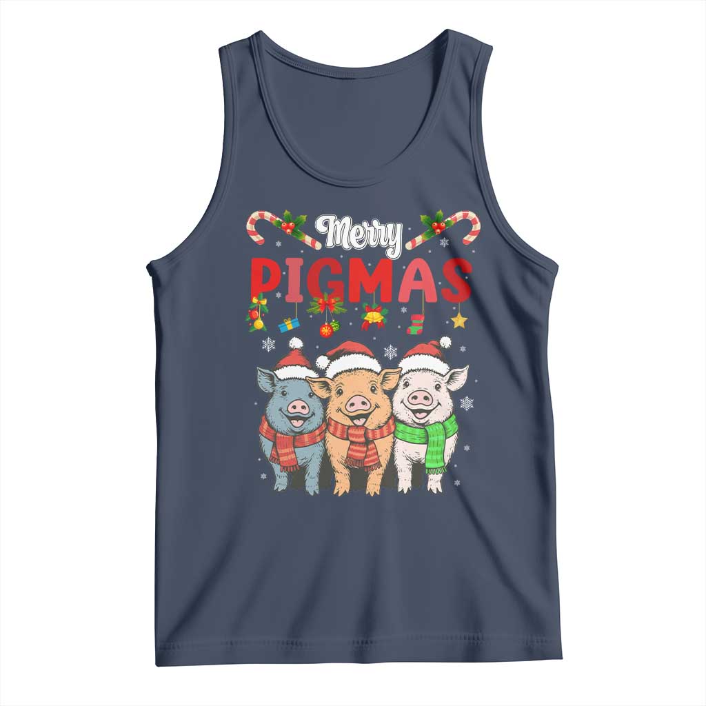 Funny Merry Pigmas Tank Top Christmas Pigs Farm Gift - Wonder Print Shop