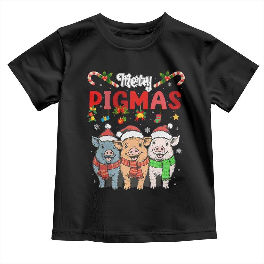 Funny Merry Pigmas Toddler T Shirt Christmas Pigs Farm Gift - Wonder Print Shop