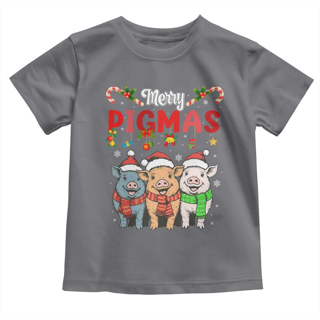 Funny Merry Pigmas Toddler T Shirt Christmas Pigs Farm Gift - Wonder Print Shop