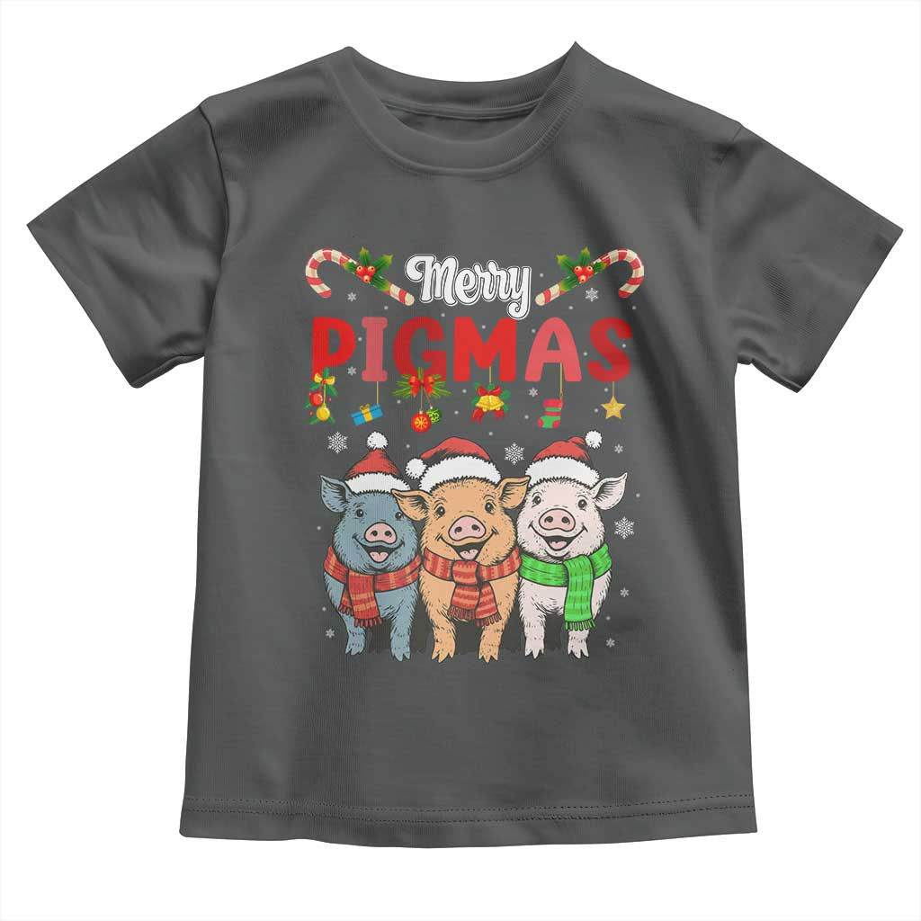 Funny Merry Pigmas Toddler T Shirt Christmas Pigs Farm Gift - Wonder Print Shop
