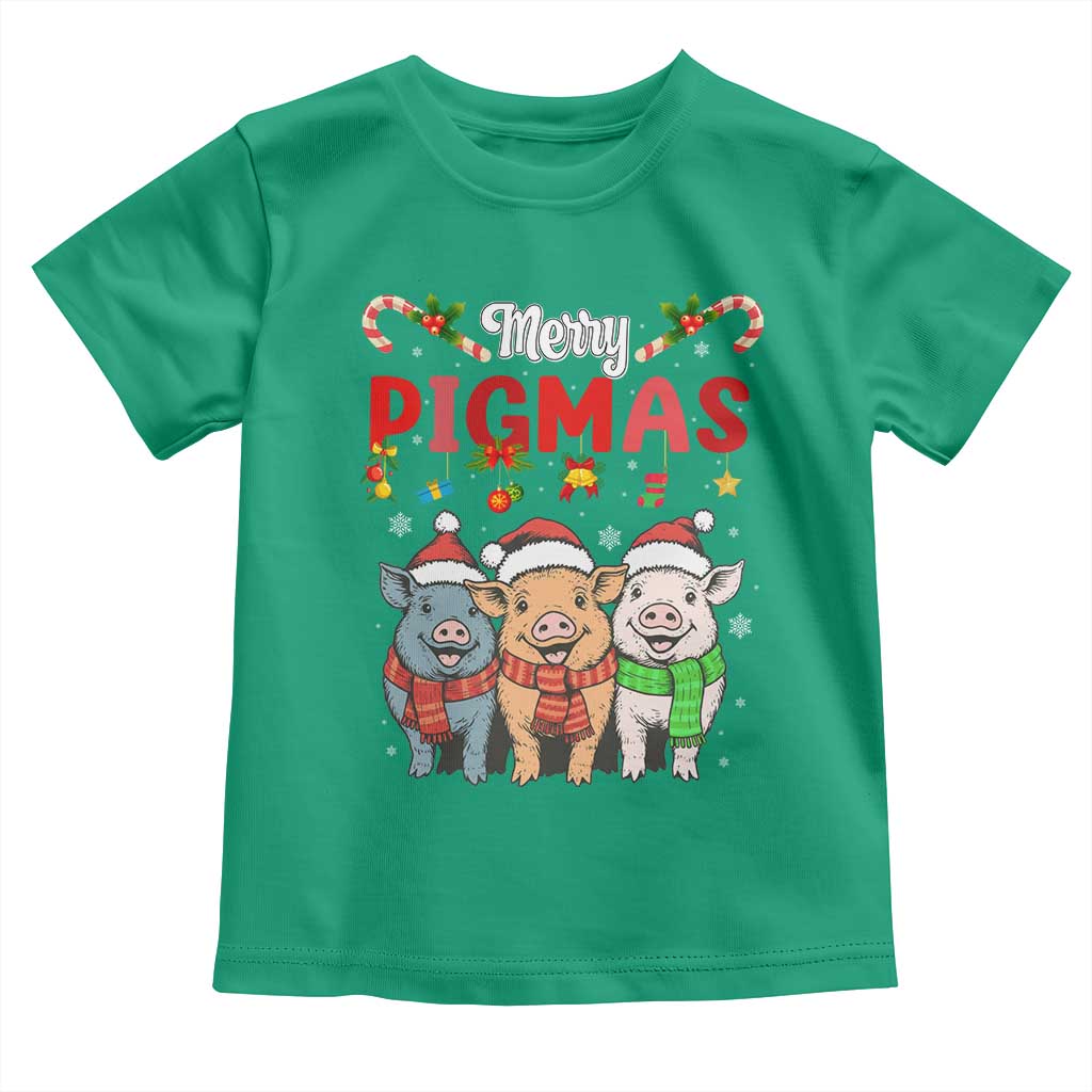 Funny Merry Pigmas Toddler T Shirt Christmas Pigs Farm Gift - Wonder Print Shop