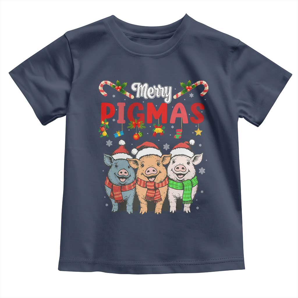 Funny Merry Pigmas Toddler T Shirt Christmas Pigs Farm Gift - Wonder Print Shop