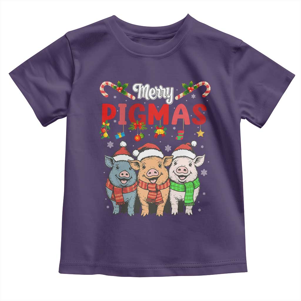 Funny Merry Pigmas Toddler T Shirt Christmas Pigs Farm Gift - Wonder Print Shop