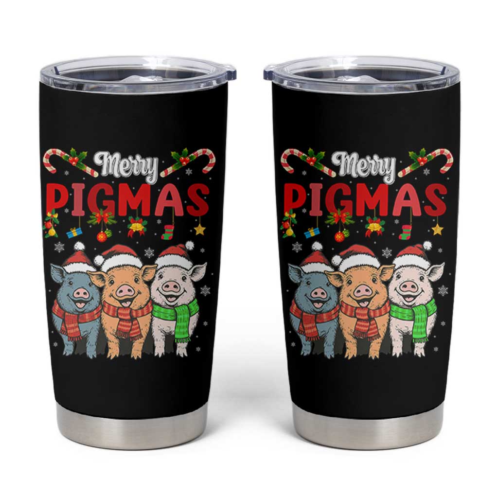 Funny Merry Pigmas Tumbler Cup Christmas Pigs Farm Gift - Wonder Print Shop