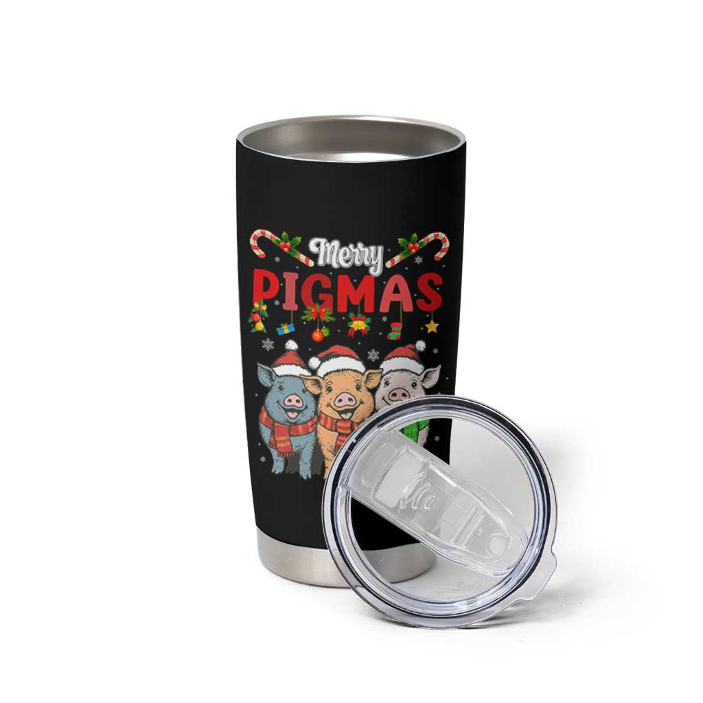 Funny Merry Pigmas Tumbler Cup Christmas Pigs Farm Gift - Wonder Print Shop