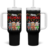 Funny Merry Pigmas Tumbler With Handle Christmas Pigs Farm Gift - Wonder Print Shop