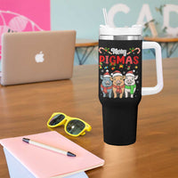 Funny Merry Pigmas Tumbler With Handle Christmas Pigs Farm Gift - Wonder Print Shop