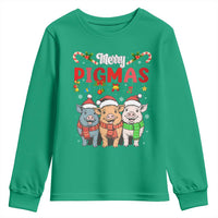 Funny Merry Pigmas Youth Sweatshirt Christmas Pigs Farm Gift - Wonder Print Shop